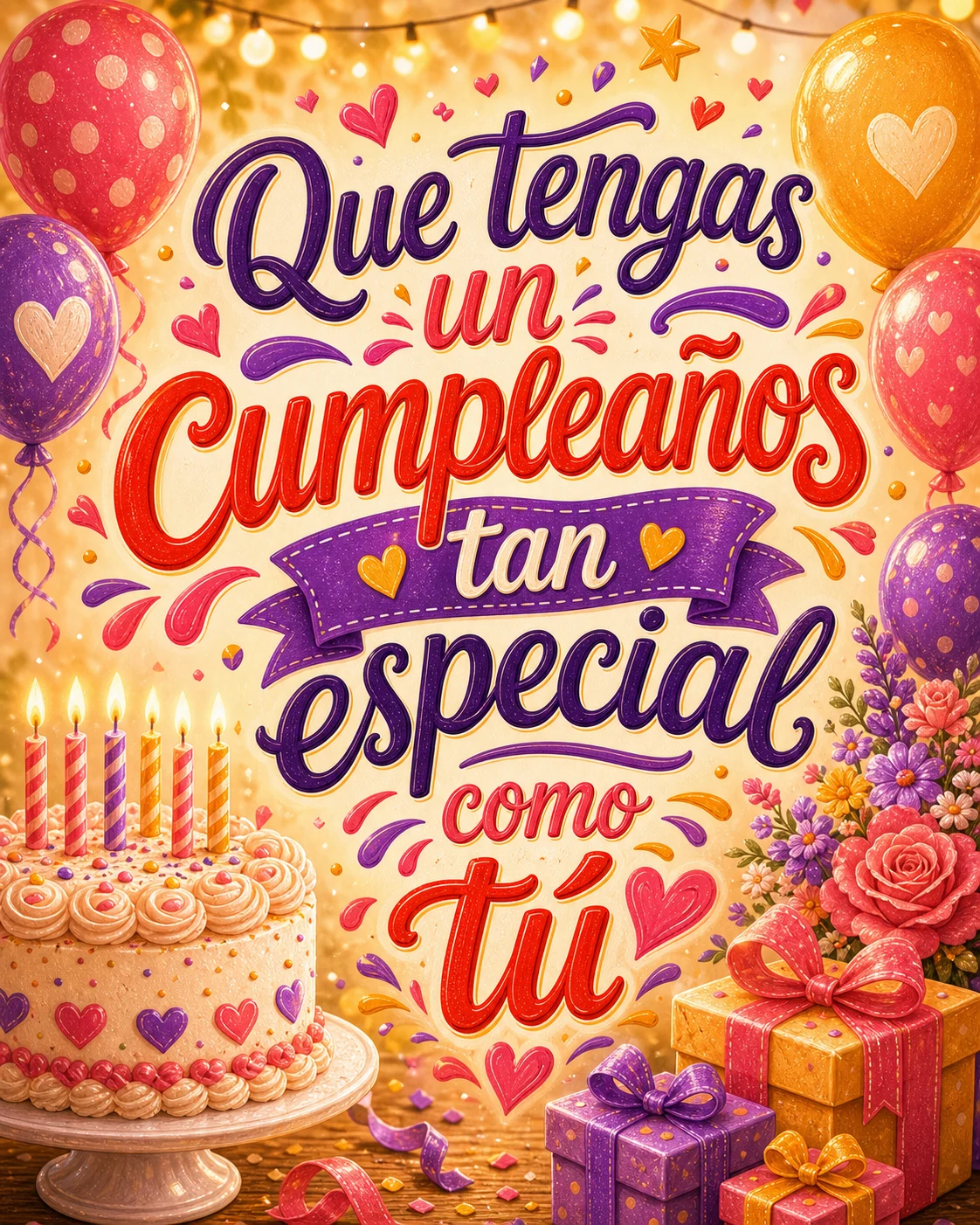 Tarjeta bonita de cumpleaños lista para compartir por WhatsApp