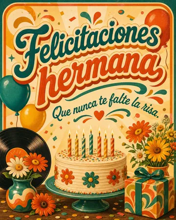 Imagen de cumpleaños  Hermana, Original, General