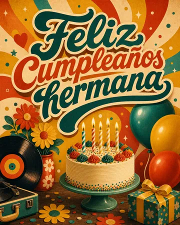 Imagen de cumpleaños  Hermana, Original, General