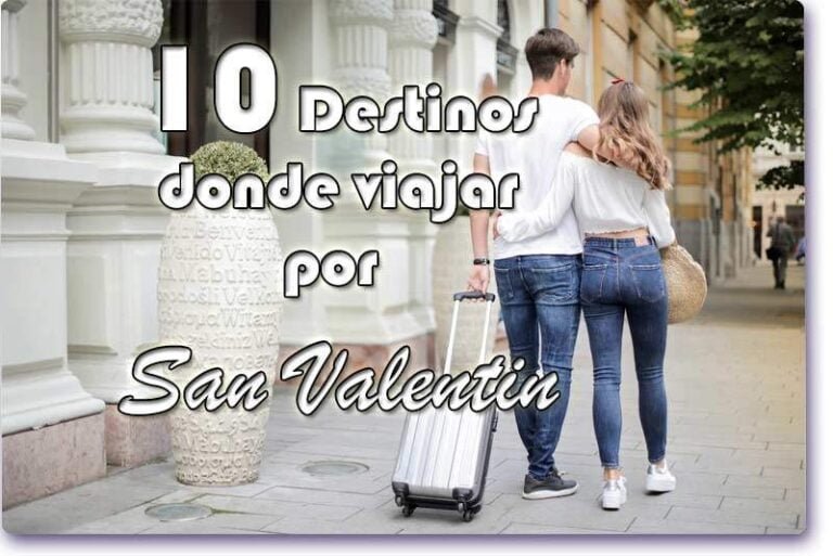 donde viajar por san valentin, pareja con maleta