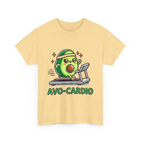 Adorable Avocado Workout: Avo-Cardio Fun - Unisex Heavy Cotton Tee